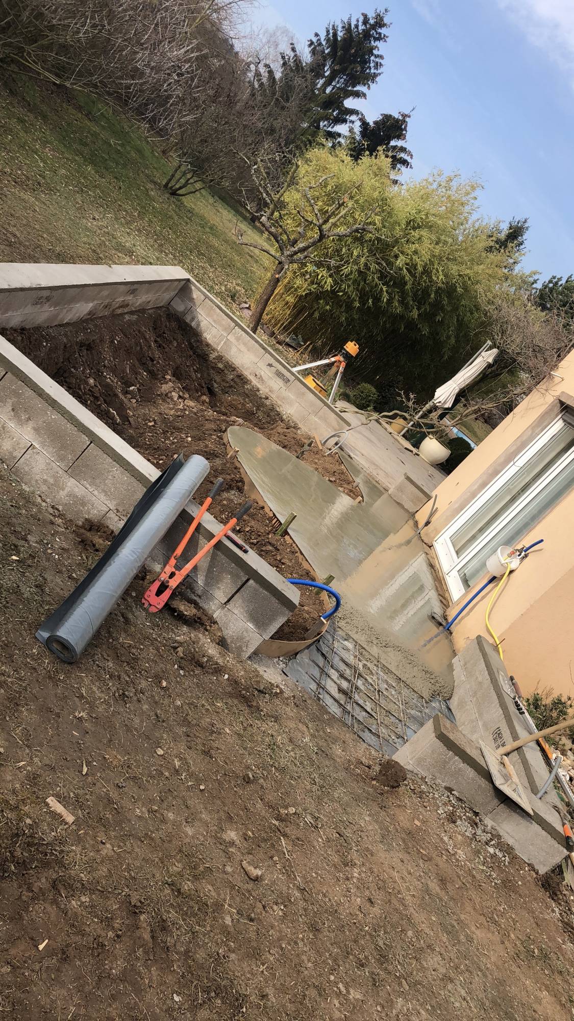 CHANTIER OBERNAI : Dallage pour un jardin d&#8217;hiver Saverne 1