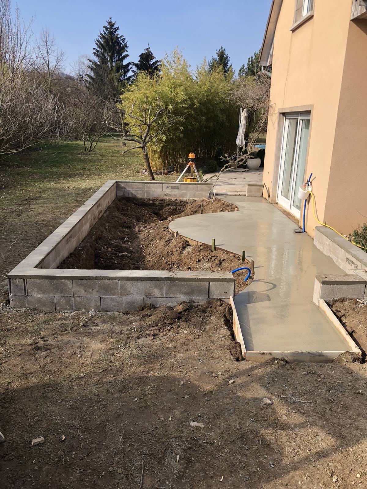 CHANTIER OBERNAI : Dallage pour un jardin d&#8217;hiver Hœœnheim 0