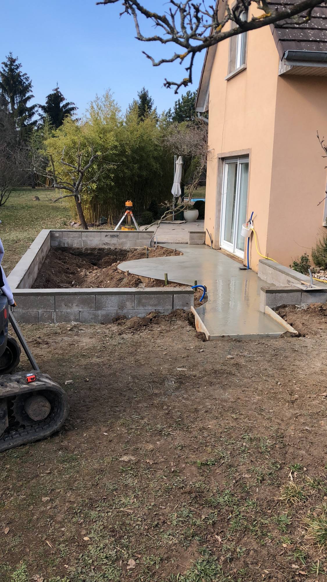CHANTIER OBERNAI : Dallage pour un jardin d&#8217;hiver Sélestat 4