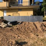 Création d&#8217;une piscine à Ottrott Terrassement , mur de soutènement, pose de palissades ardoises Schiltigheim 4