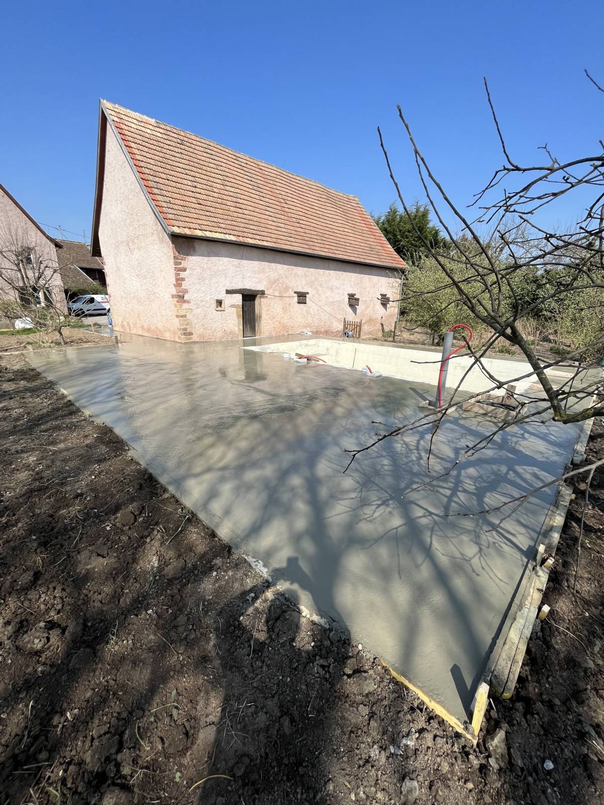 Terrassement, piscine, dalle béton à Krautergersheim Schiltigheim 1