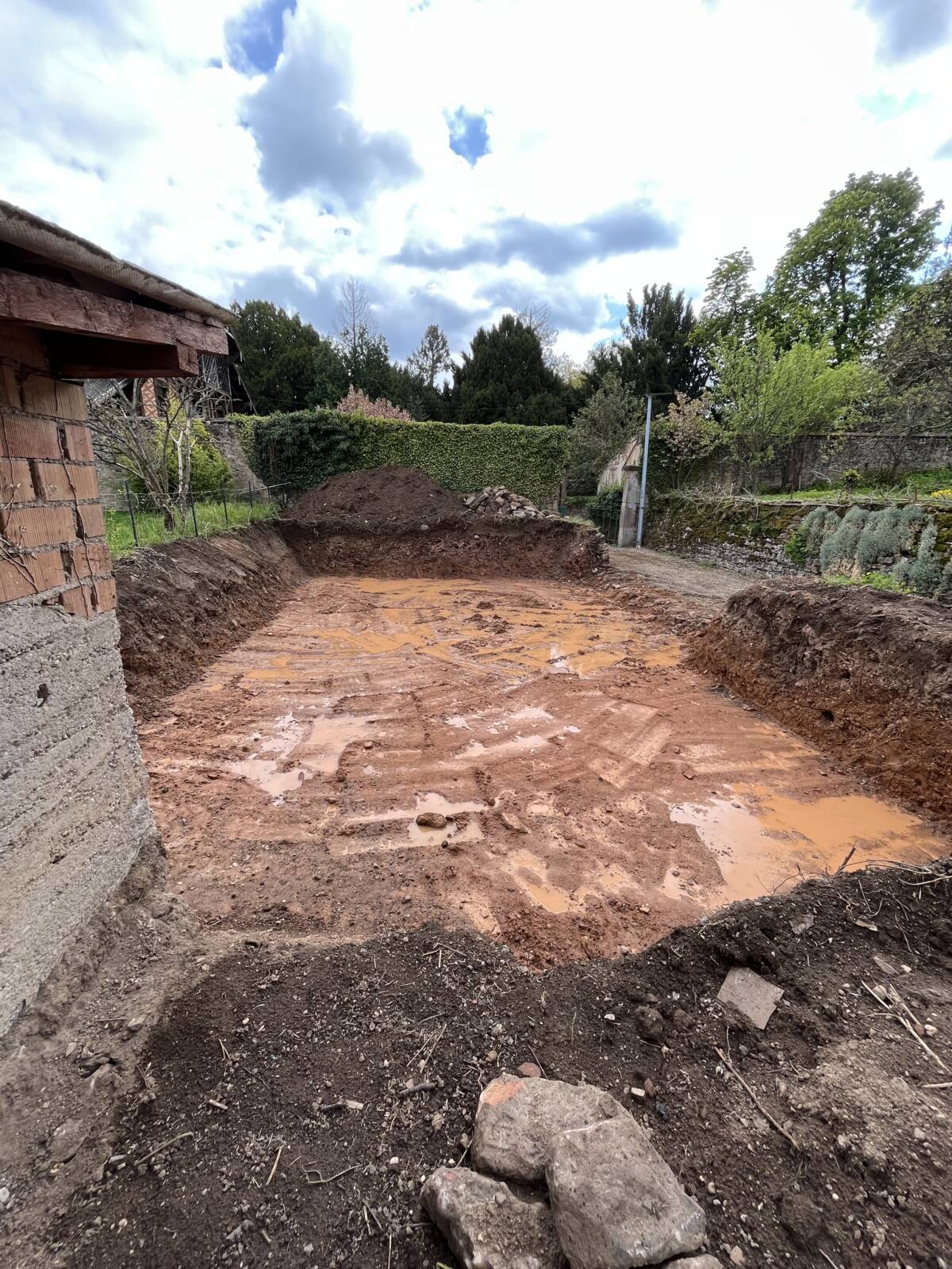 Chantier à Ottrott : terrassement / pavage / granit / bordure / caniveau / assainissement Strasbourg 0