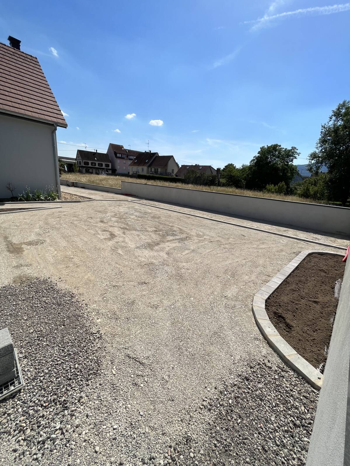 Chantier goxwiller Terrassement / bordure / assainissement / macadam / enrobé / fil pavés Sélestat 3