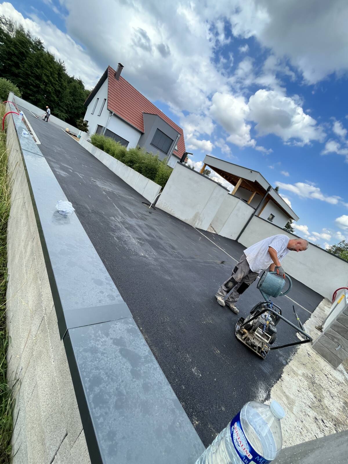 Chantier goxwiller Terrassement / bordure / assainissement / macadam / enrobé / fil pavés Bischheim 4