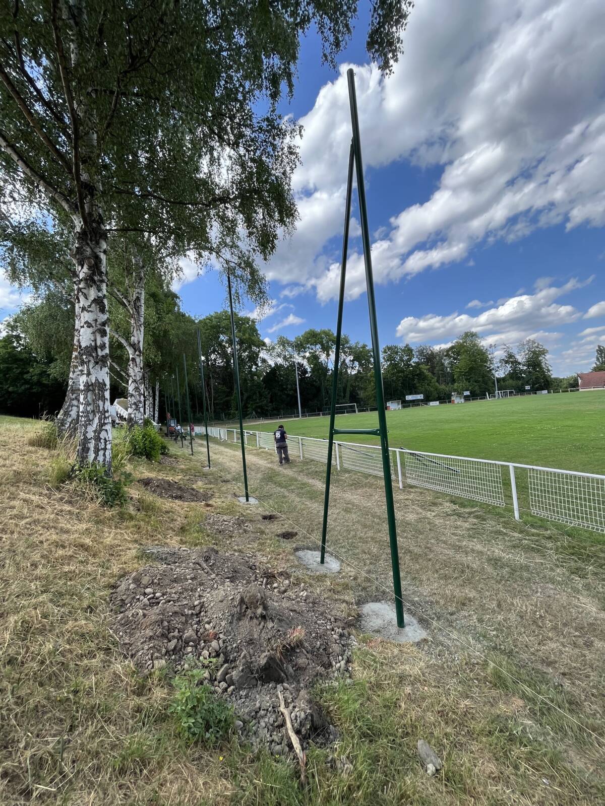 Filet pare ballon pour le club de football d&#8217;AS OTTROTT  : Terrassement / beton / clôture / grillage Obernai 1