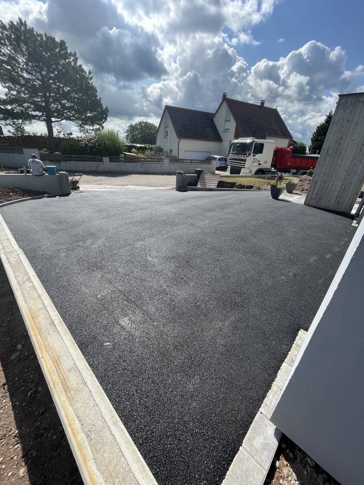 Terrassement / bordure / dalle / macadam / enrobé / fil pavés Lingolsheim 2