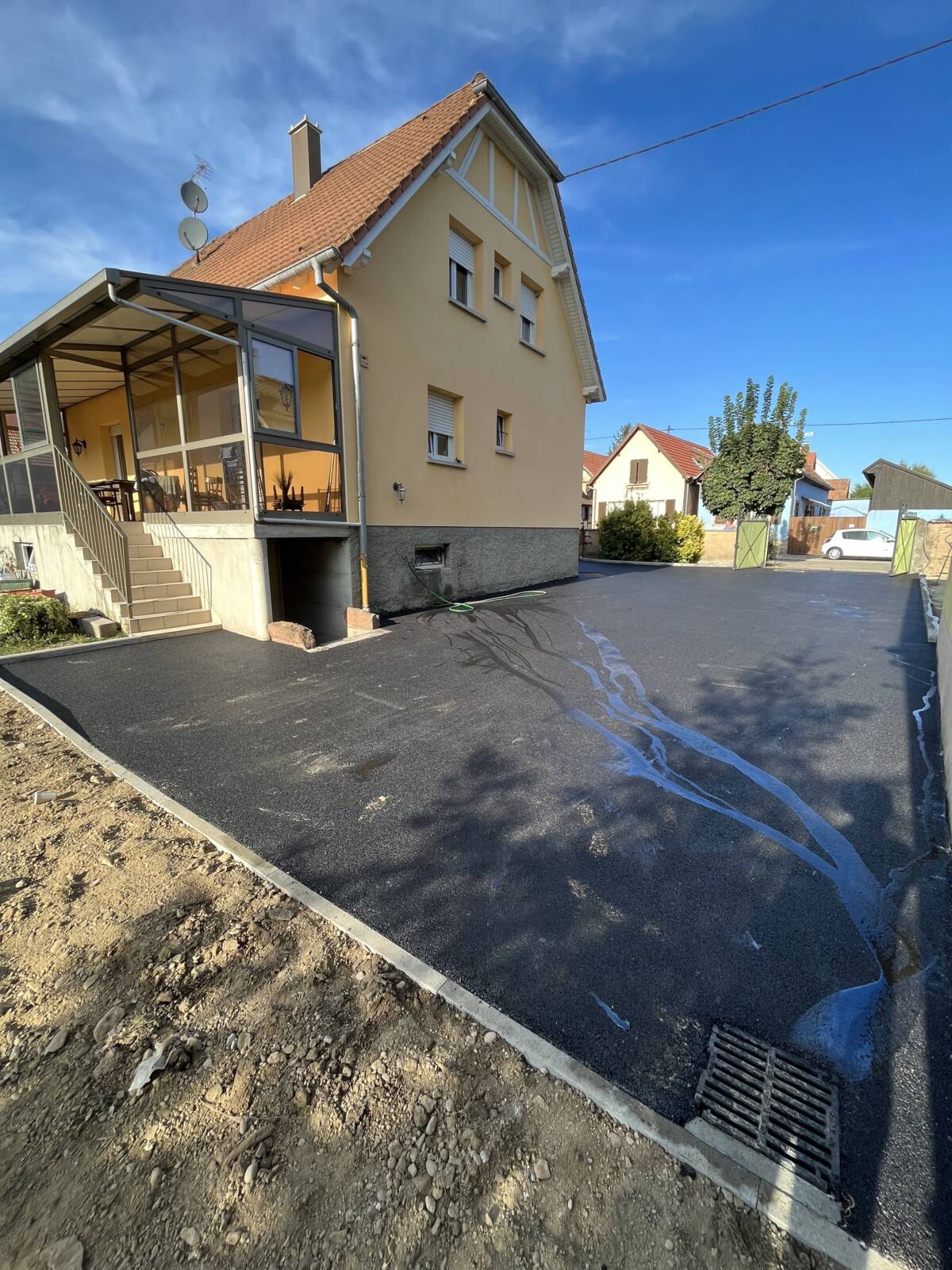 Terrassement / bordure / dalle / macadam / enrobé / fil pavés Lingolsheim 2